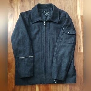 Roots Men's Black Wool Blend Jacket